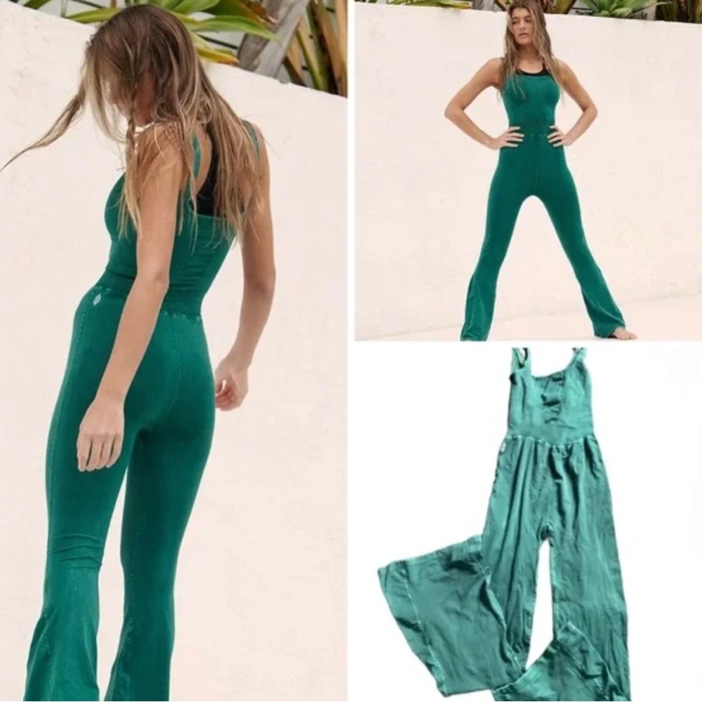 Free people Emerald Green Jumpsuit